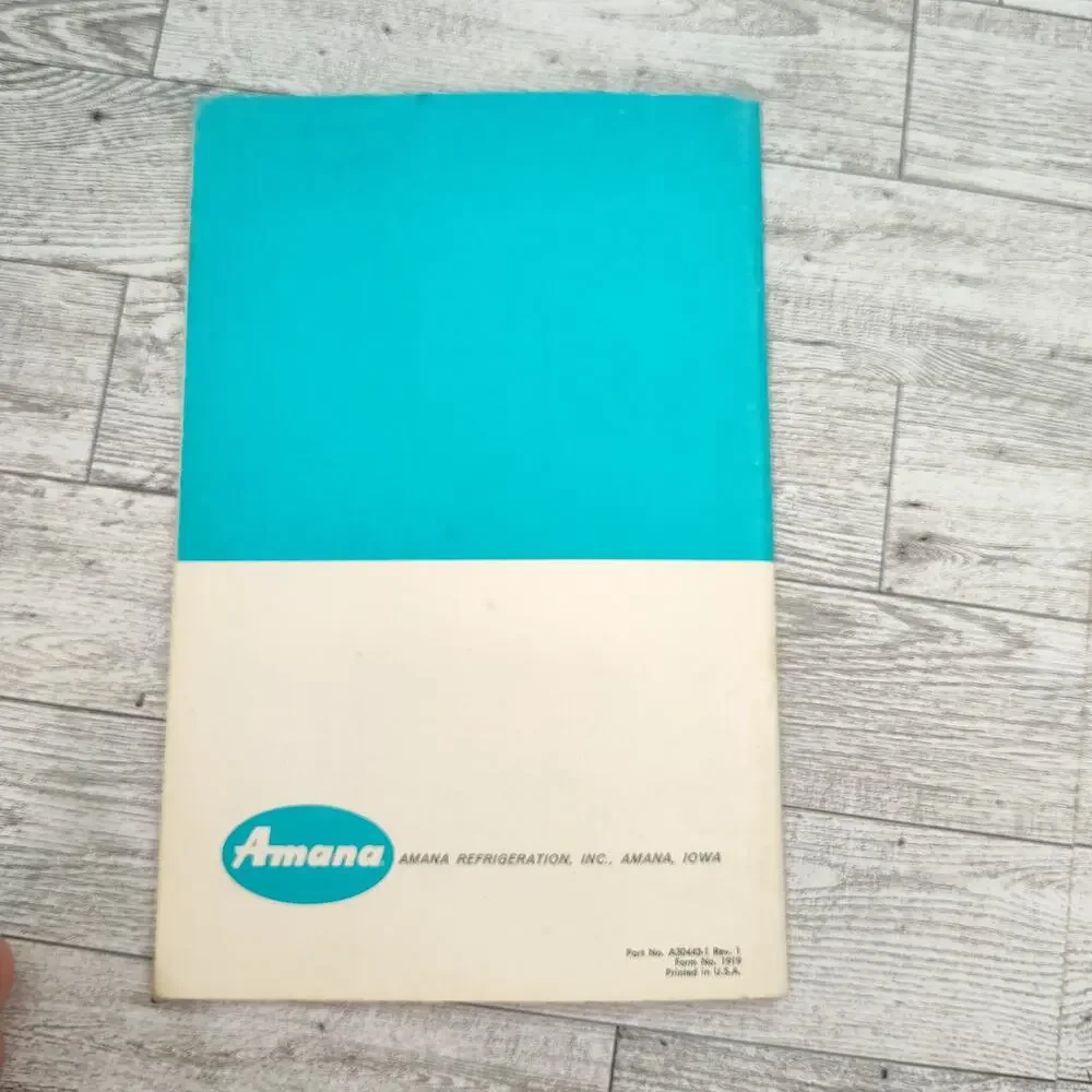 Amana Complete Guide to FOOD FREEZING Cookbook Booklet Retro Cooking Food Storag
